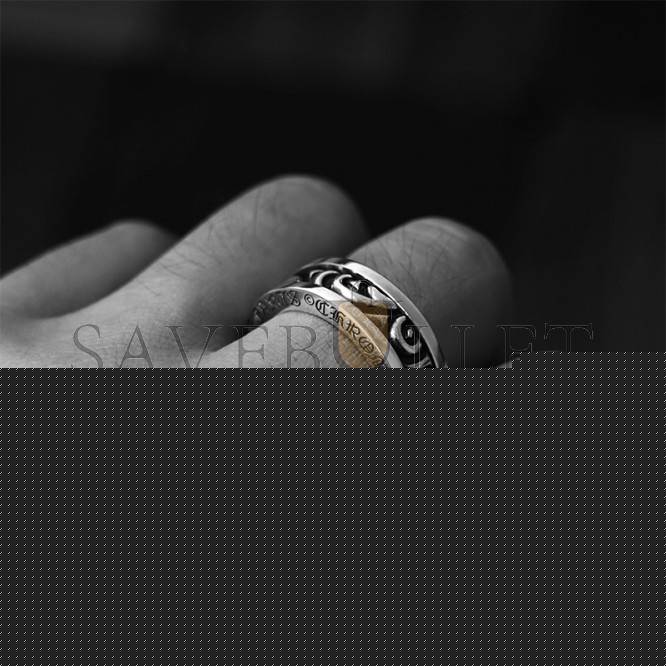 CHROME HEARTS SCROLL SPINNER RING
