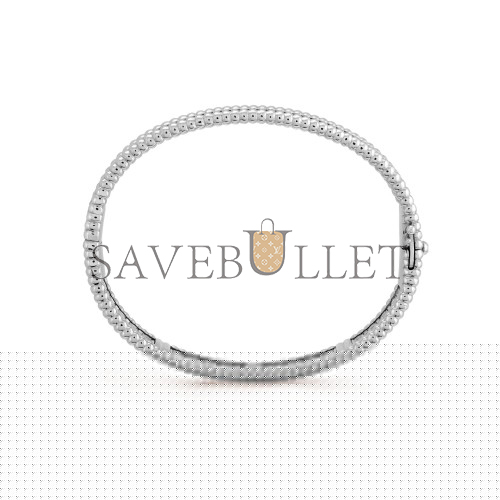 VAN CLEEF ARPELS PERLÉE DIAMONDS BRACELET, 3 ROWS, SMALL MODEL - WHITE GOLD, DIAMOND  VCARO14800