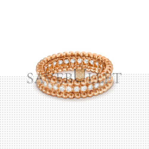 VAN CLEEF ARPELS PERLÉE DIAMONDS RING, 1 ROW - ROSE GOLD, DIAMOND VCARP4E300