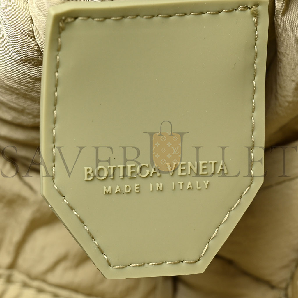 BOTTEGA VENETA NYLON INTRECCIATO PADDED TECH CASSETTE BAG TRAVERTINE (32*17*10cm)