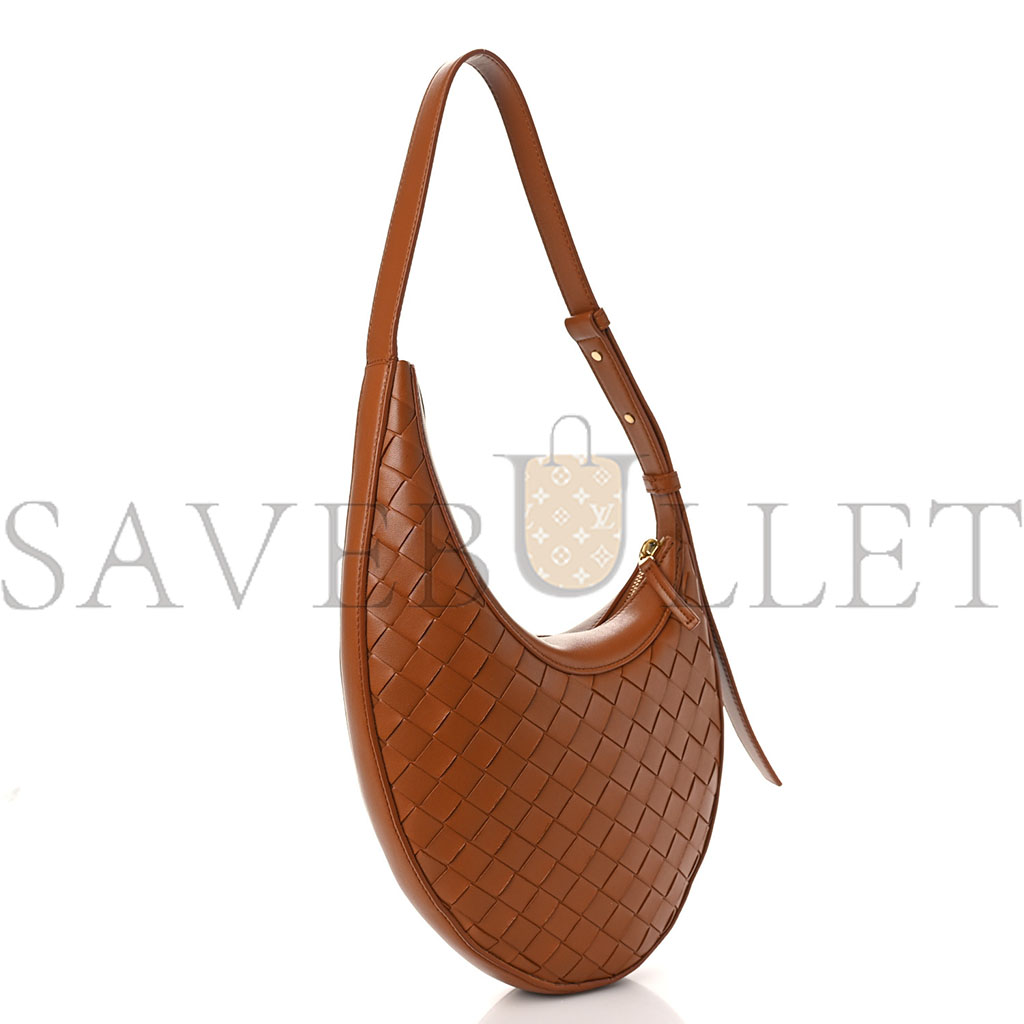 BOTTEGA VENETA NAPPA INTRECCIATO SMALL DROP SHOULDER BAG WOOD (23*34*6cm)