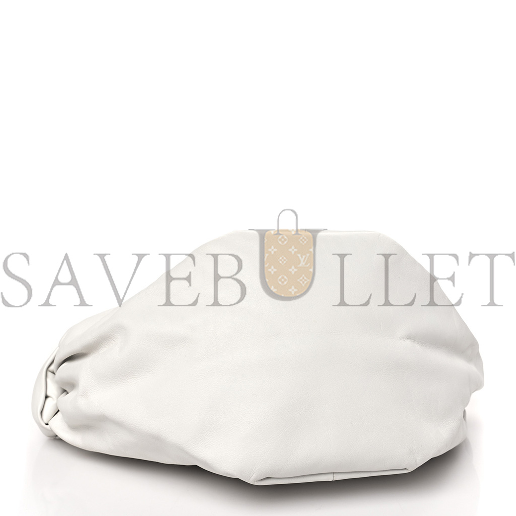 BOTTEGA VENETA CALFSKIN TEEN DOUBLE KNOT HOBO WHITE (25*13*12cm)