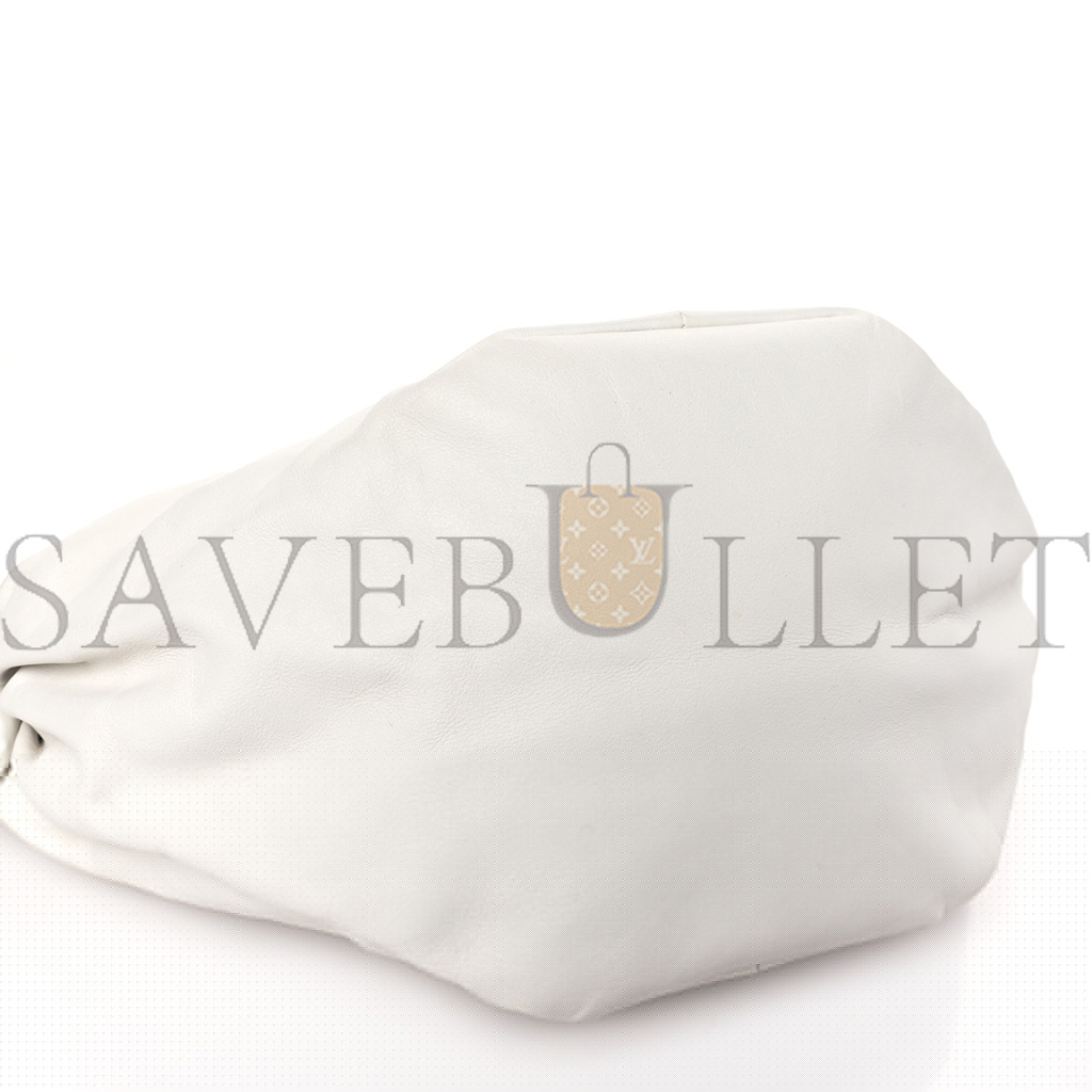 BOTTEGA VENETA CALFSKIN TEEN DOUBLE KNOT HOBO WHITE (25*13*12cm)