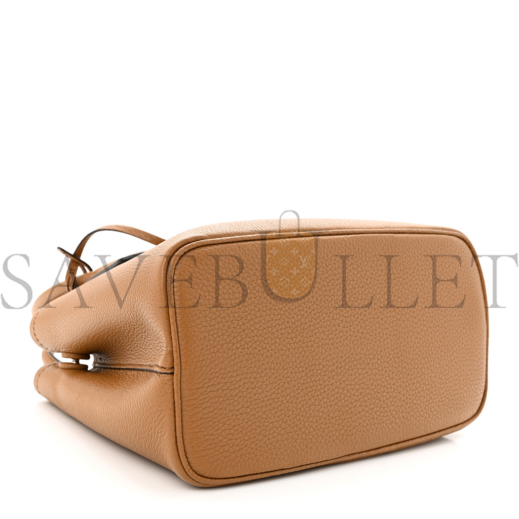 PRADA VITELLO DAINO SOFT MINI DOUBLE BAG CARAMEL 1BG443 (25*18*10cm)