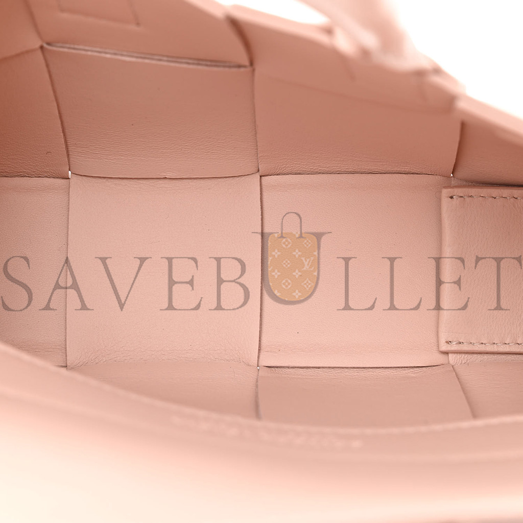 BOTTEGA VENETA NAPPA MAXI INTRECCIATO MINI ARCO EAST WEST TOTE MELON WASHED (22*17*6cm）
