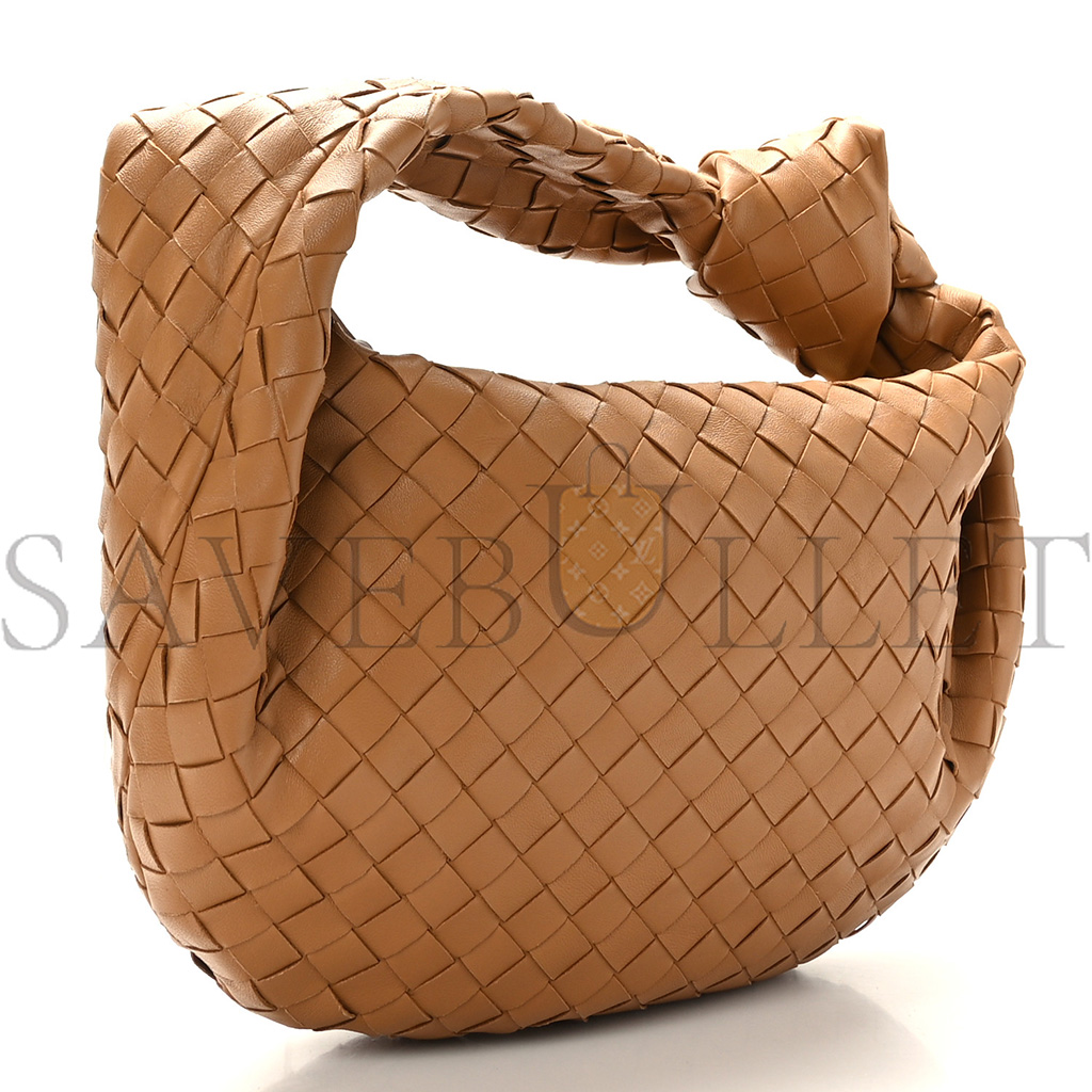 BOTTEGA VENETA NAPPA INTRECCIATO TEEN JODIE HOBO CARAMEL (33*20*6cm)