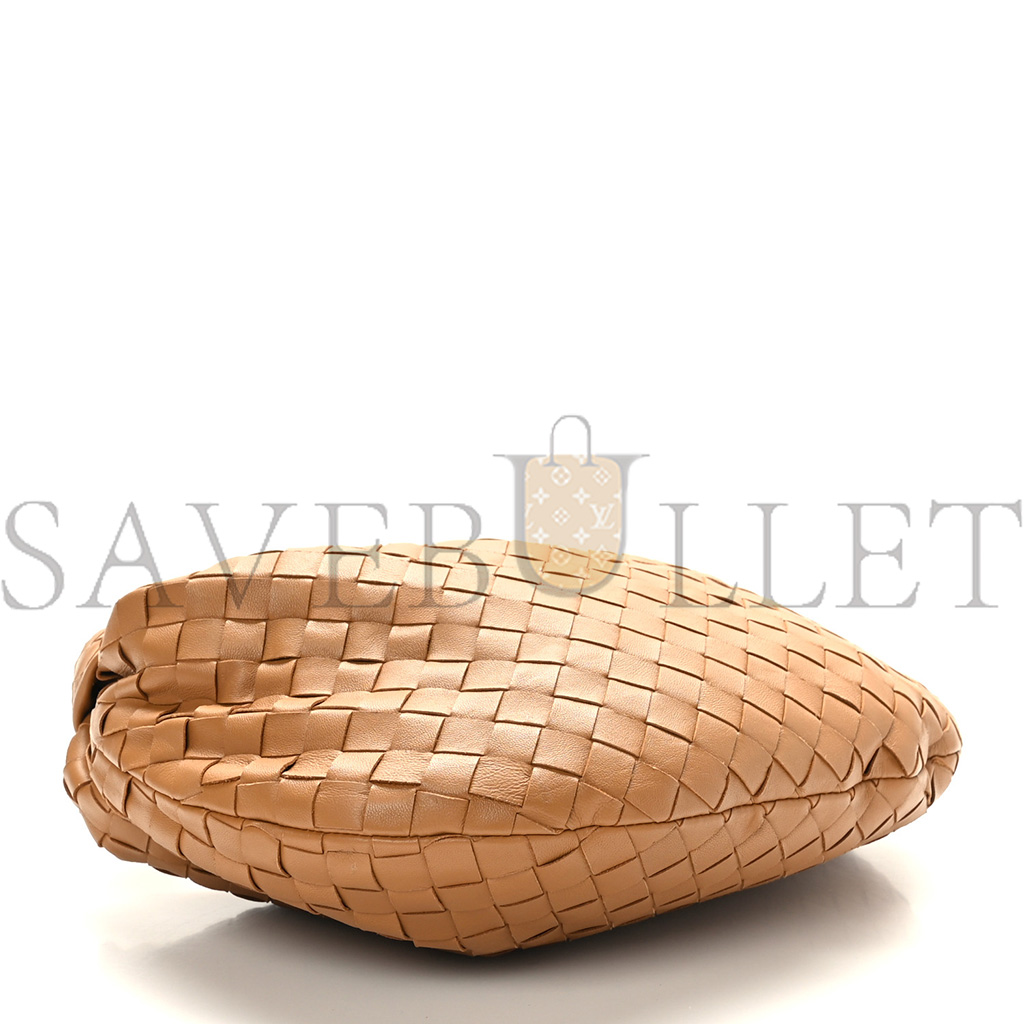 BOTTEGA VENETA NAPPA INTRECCIATO TEEN JODIE HOBO CARAMEL (33*20*6cm)