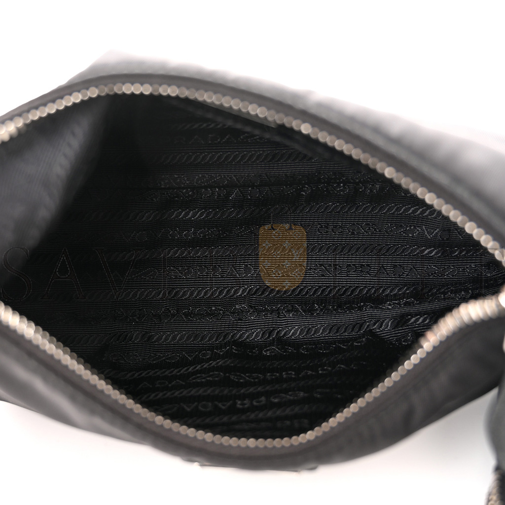PRADA NYLON RE-EDITION 2005 SHOULDER BAG BLACK 1BH204 (22*17*6cm)