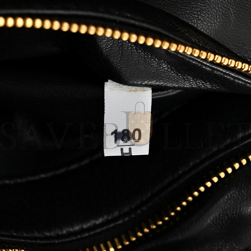 PRADA NAPPA PADDED SYSTEM PATCHWORK BAG BLACK 1BD306 (31*20*8cm)