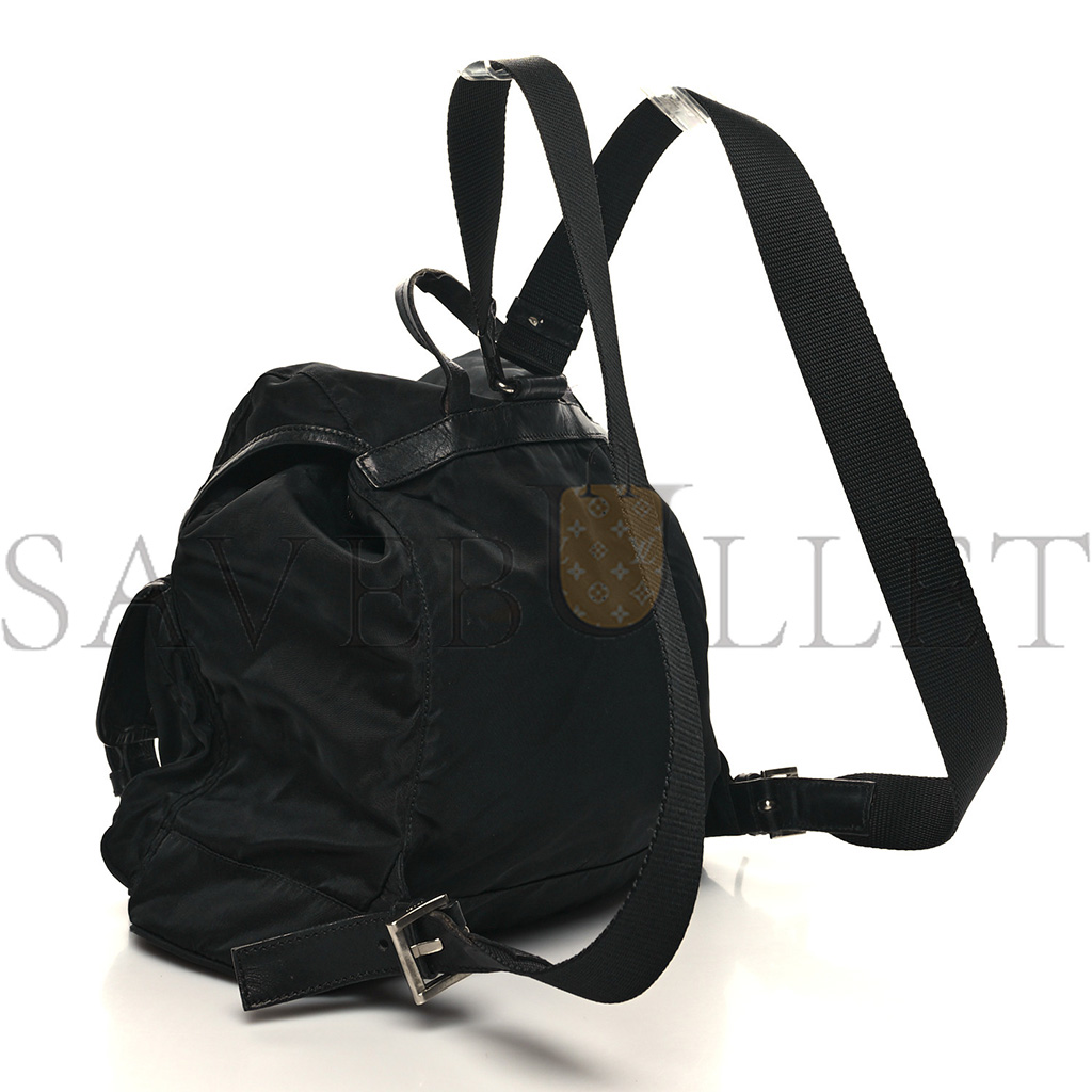 PRADA NYLON VELA SMALL BACKPACK BLACK (30*29*15cm)