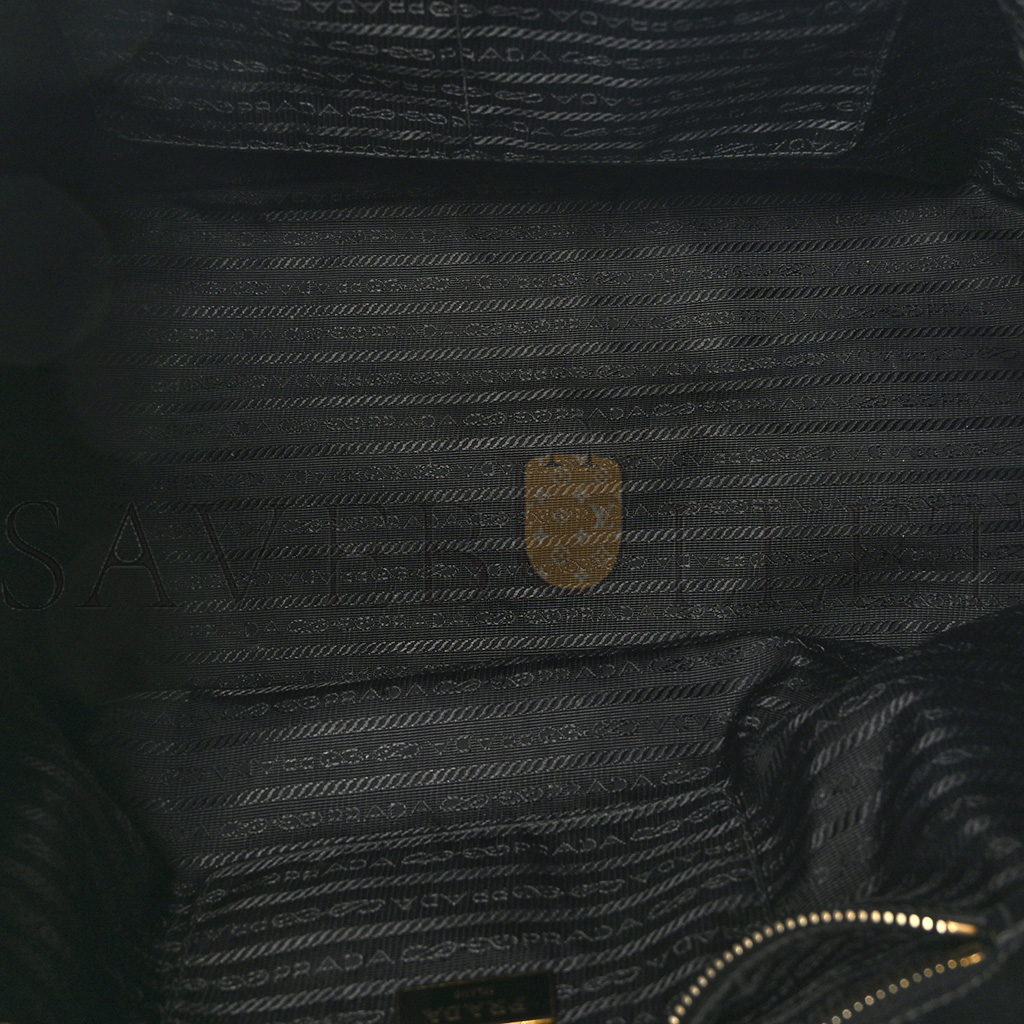 PRADA SAFFIANO LARGE GALLERIA DOUBLE ZIP TOTE BLACK 1BA274 (32*22.6*13.5cm)