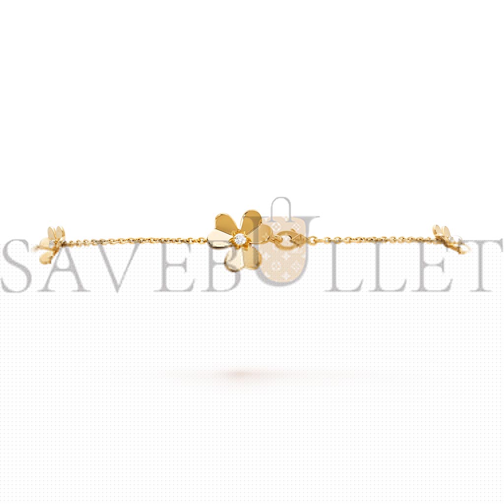 VAN CLEEF ARPELS FRIVOLE NECKLACE, 9 FLOWERS - YELLOW GOLD, DIAMOND VCARD31500