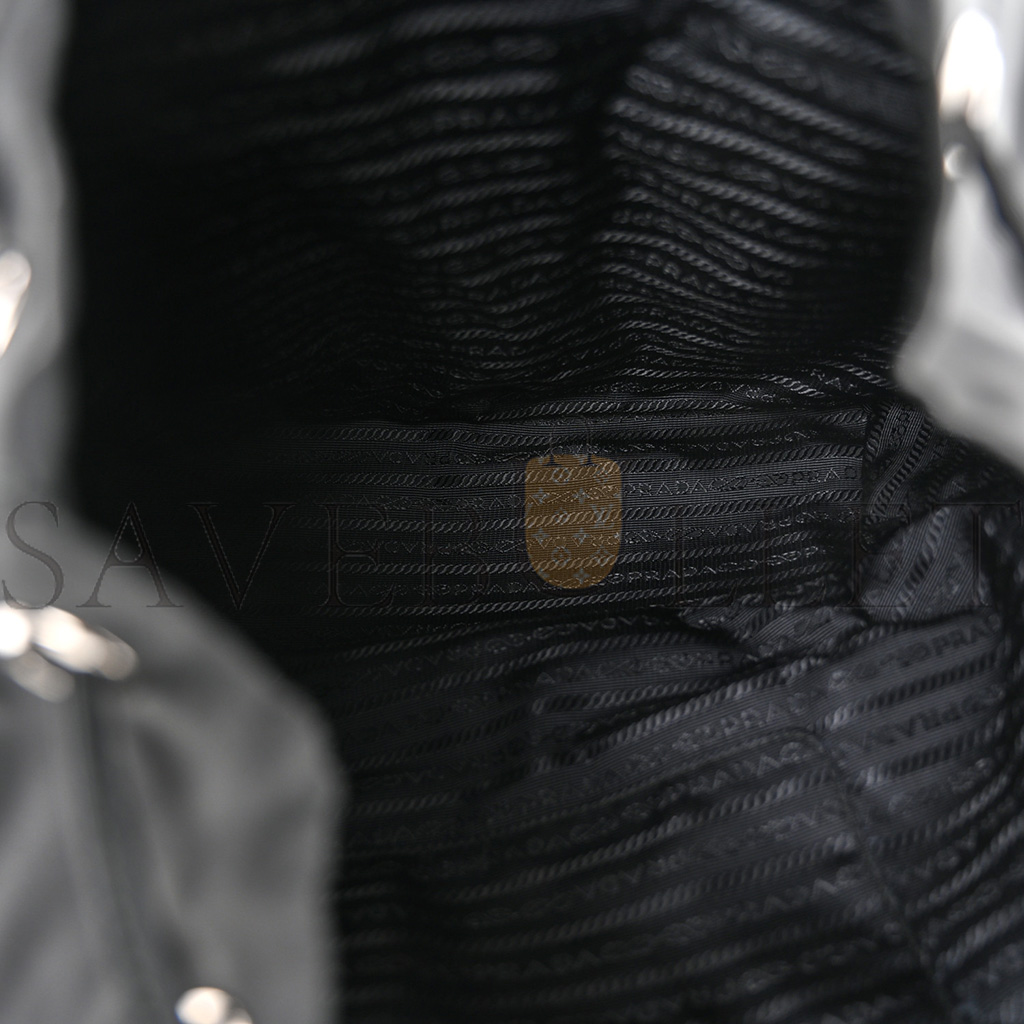 PRADA TESSUTO NYLON SAFFIANO SMALL BACKPACK BLACK 1BZ677 (28*23*12cm)