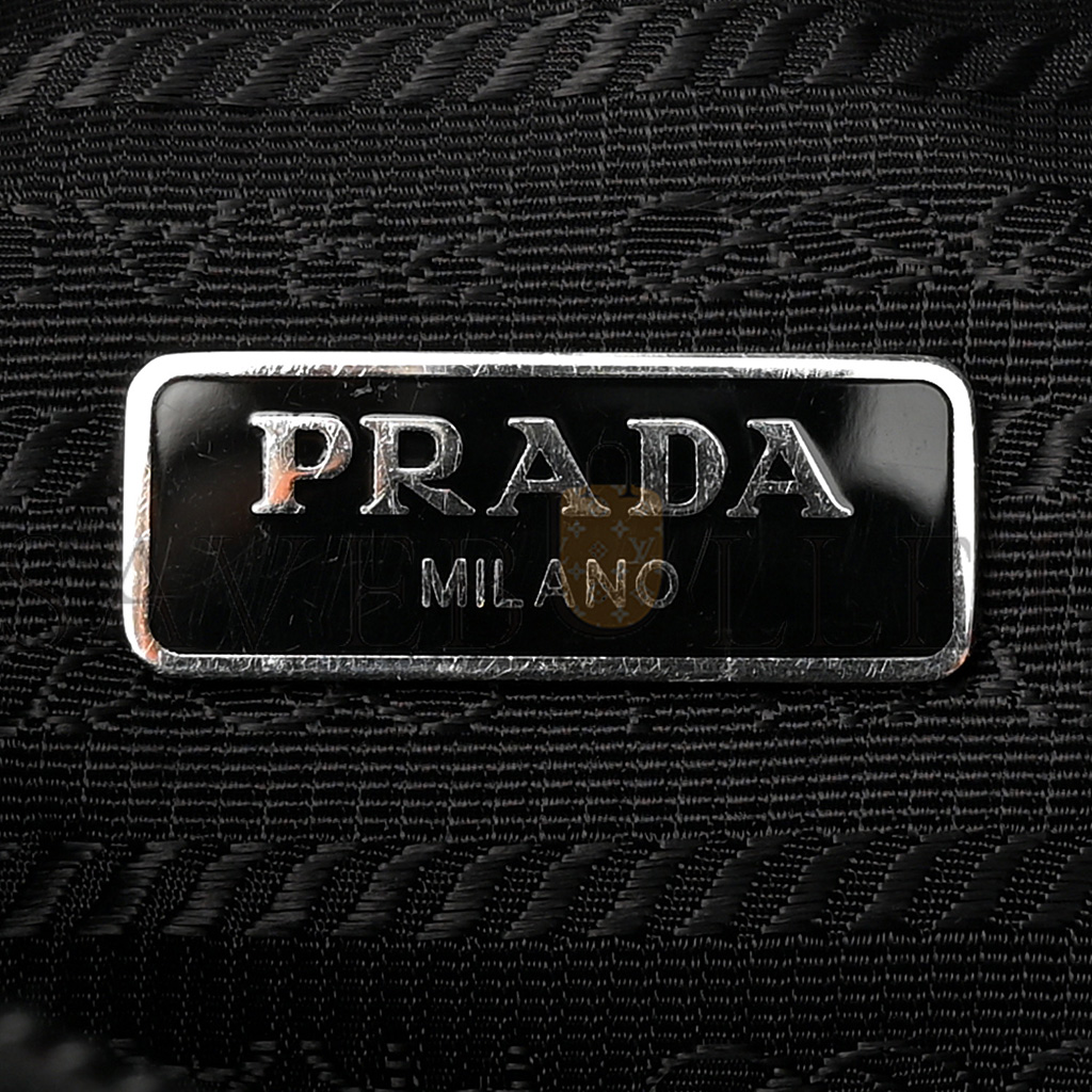 PRADA TESSUTO NYLON MINI RE-EDITION 2000 BAG BLACK 1NE515 (22*16*6cm)