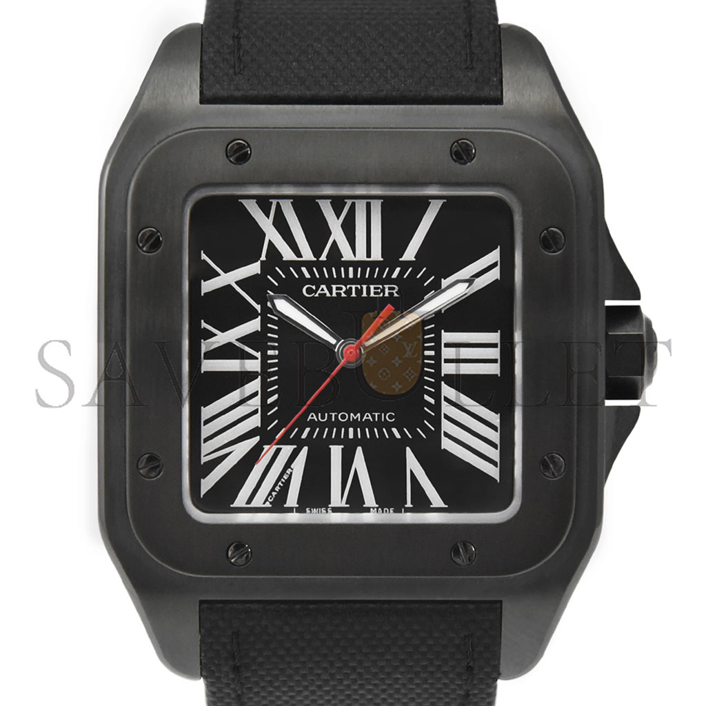 CARTIER SANTOS DE CARTIER 100 CARBON AUTOMATIC LARGE MODEL 51MM WATCH WSSA0006