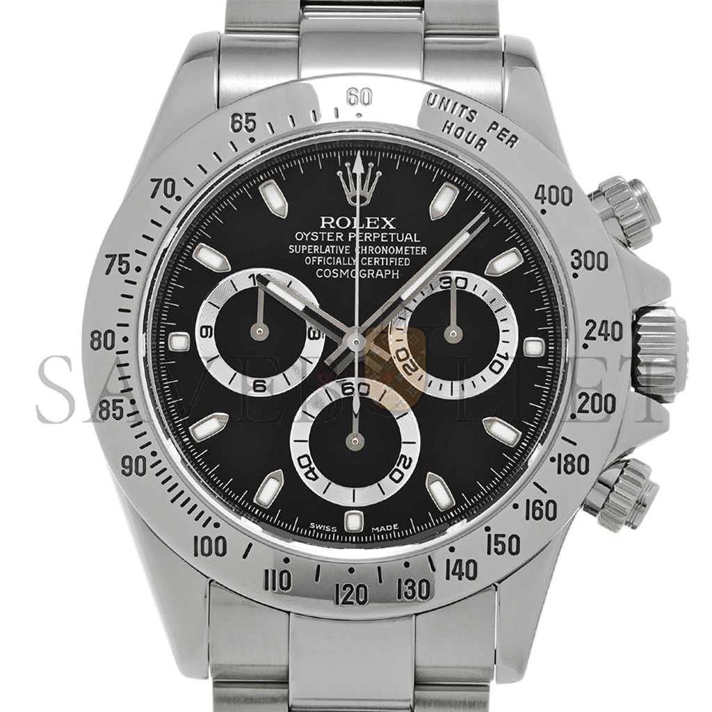 ROLEX DAYTONA BLACK DIAL 40MM WATCH 116520