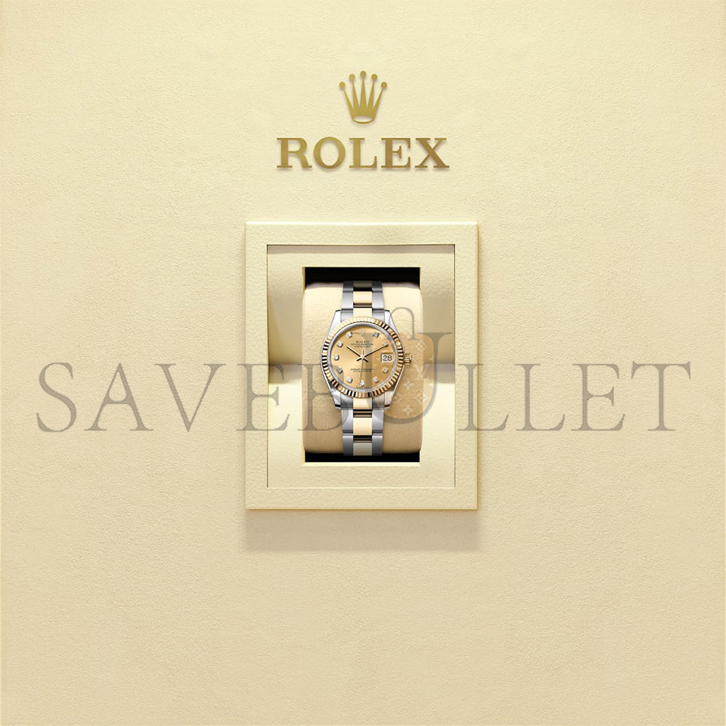 ROLEX DATEJUST 31 OYSTER, 31 MM, OYSTERSTEEL AND YELLOW GOLD WATCH 278273