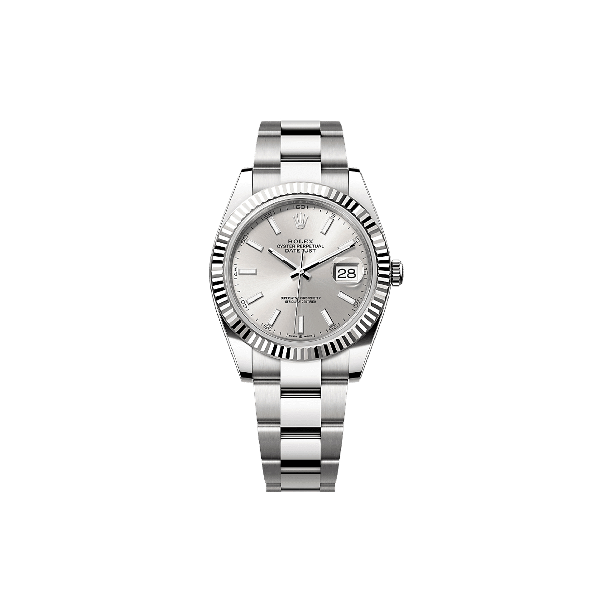ROLEX DATEJUST 41 OYSTER, 41 MM, OYSTERSTEEL AND WHITE GOLD WATCH 126334-0003