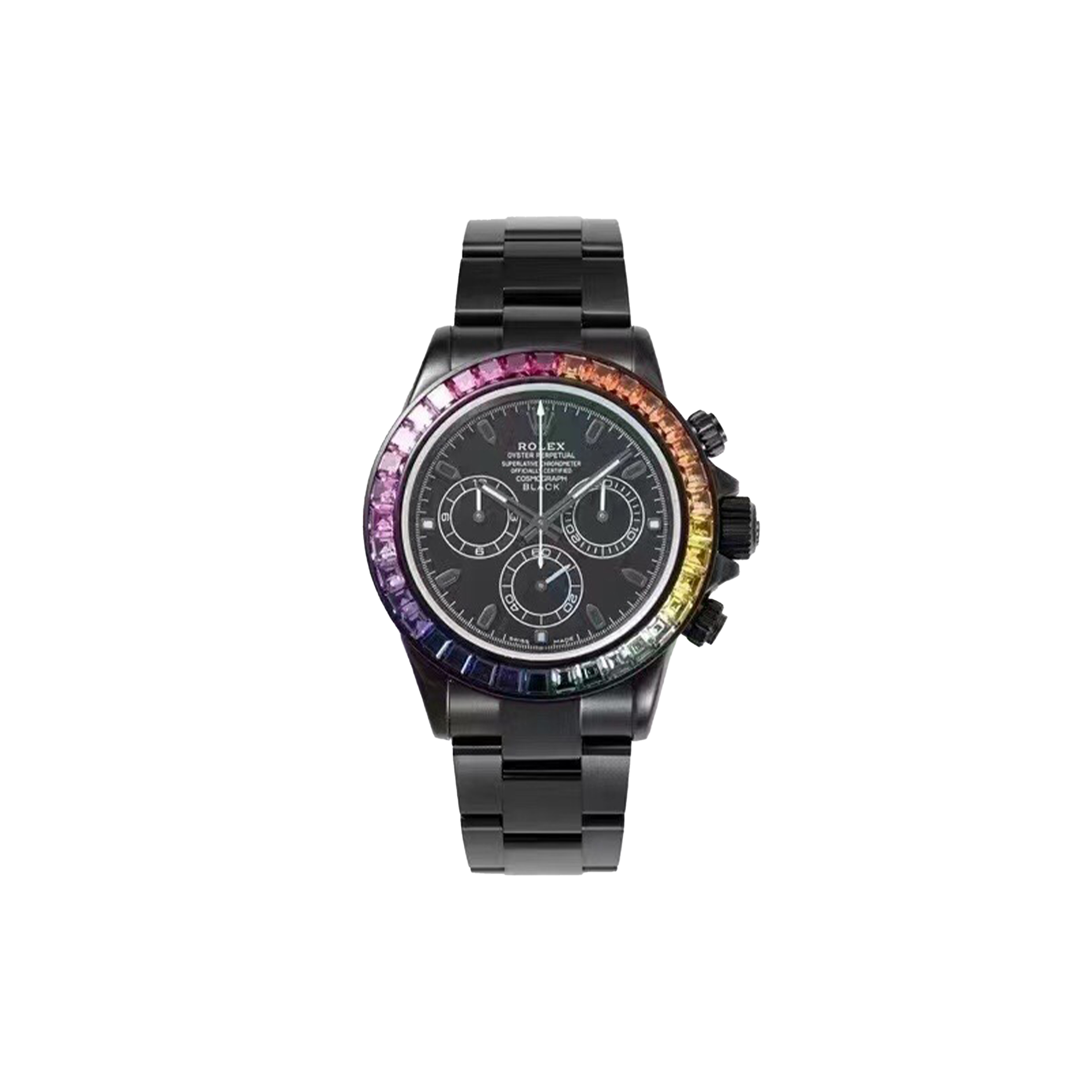 ROLEX DAYTONA BLACK DIAL 40MM WATCH N4130