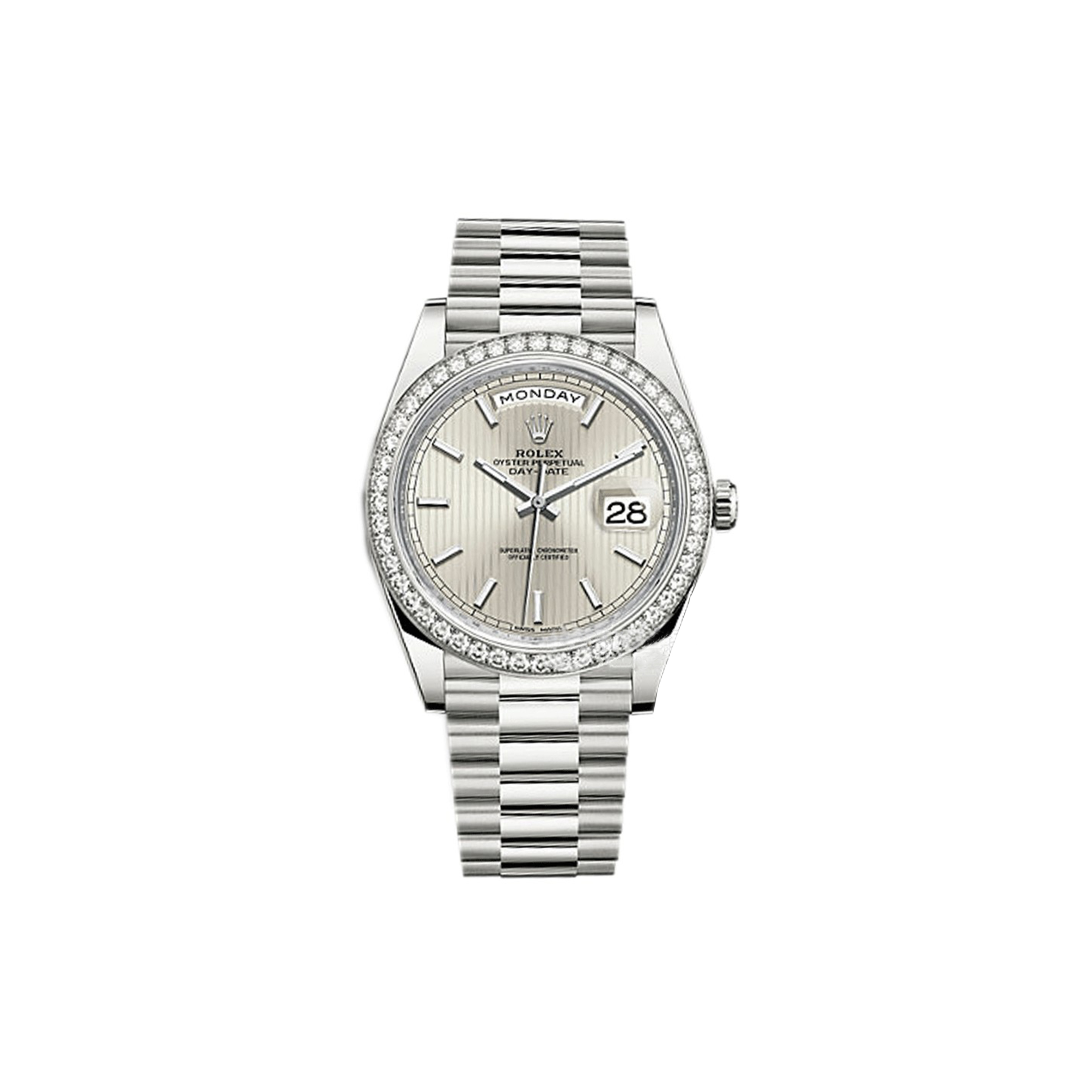 ROLEX DAY-DATE DIAMOND MECHANICAL 40MM WATCH 228349-0007