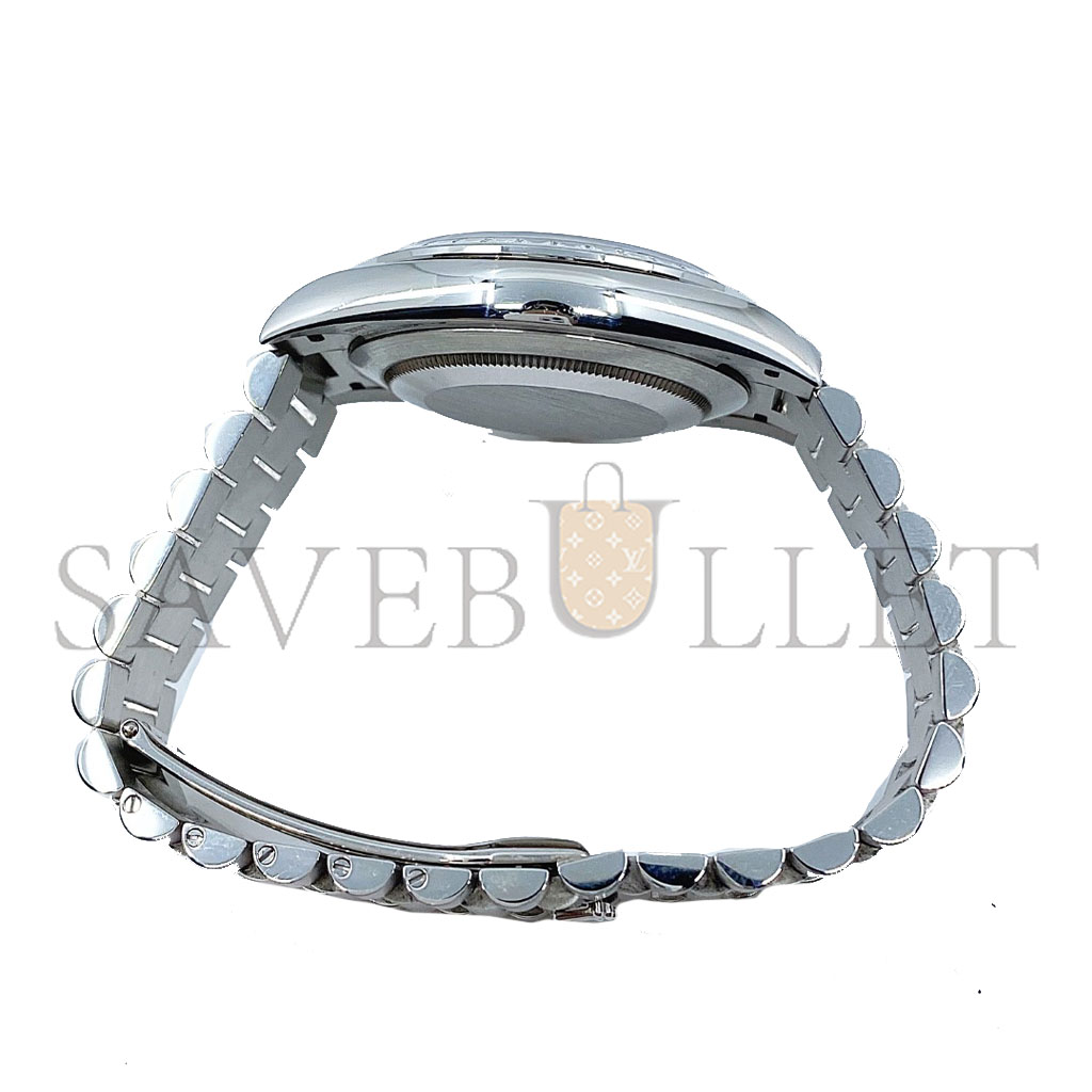 ROLEX DAY-DATE PLATIN BAUGETTE DIAMONDS 40MM WATCH 228396TBR