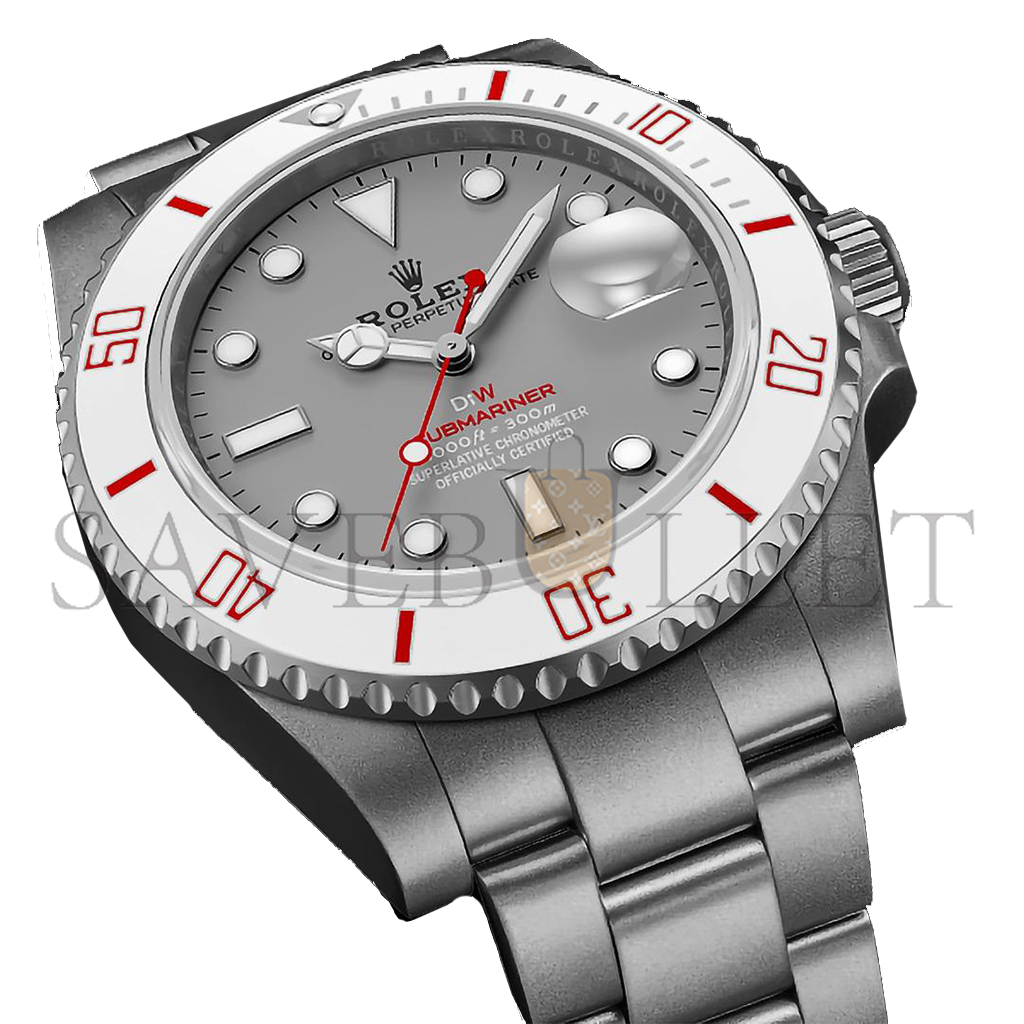 ROLEX SUBMARINER DIW PARAKEET GREY DIAL 41MM WATCH 116610LN