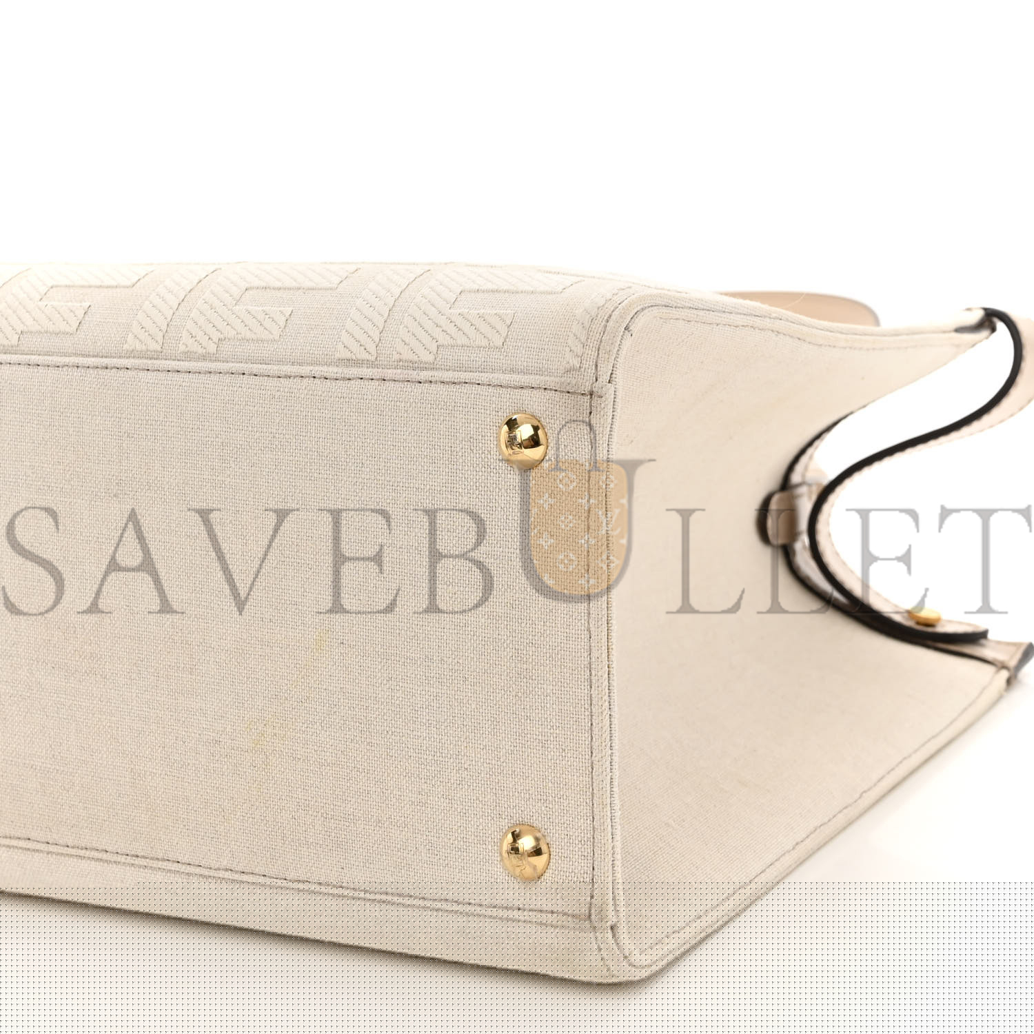 FENDI CANVAS VITELLO KING FF EMBROIDERED MEDIUM PEEKABOO X-TOTE POUDRE (41*29*15cm)