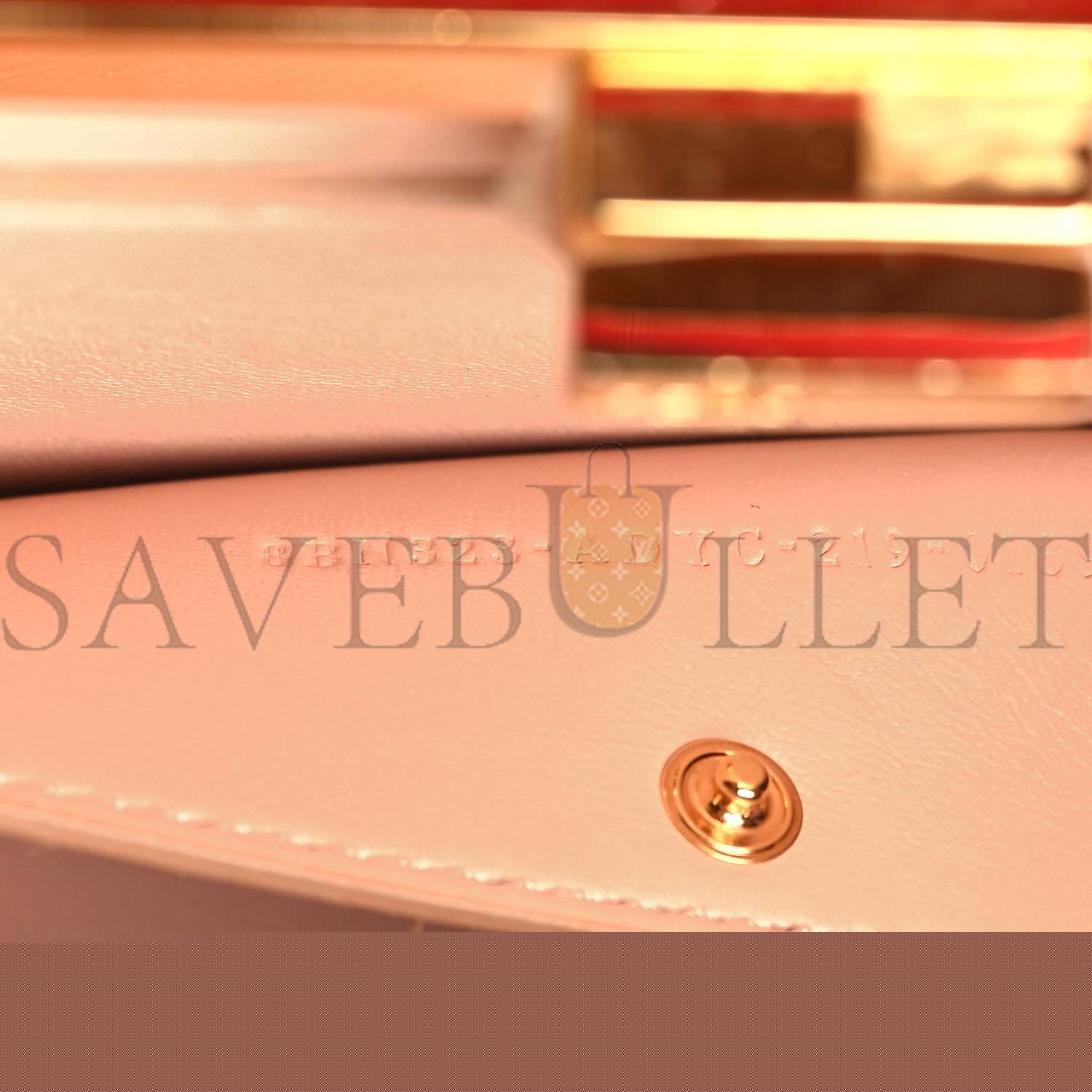 FENDI VITELLO KING LUXOR SHINY NAPPA MEDIUM PEEKABOO I SEE U EAST WEST SATCHEL BRANDY LIGHT ROSE (30*20*12cm)