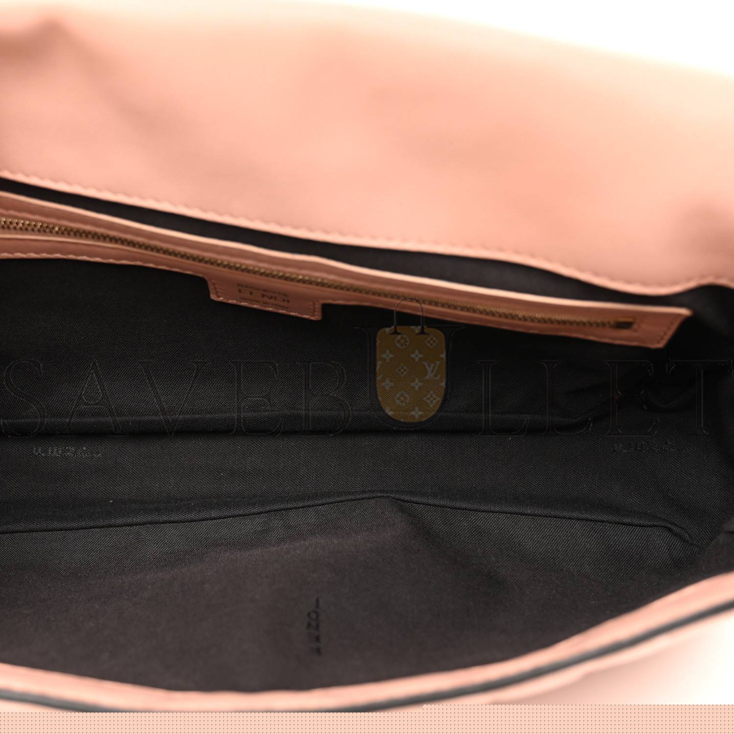 FENDI NAPPA FF 1974 EMBOSSED BAGUETTE ROSA BOURBON (27*15*6cm)