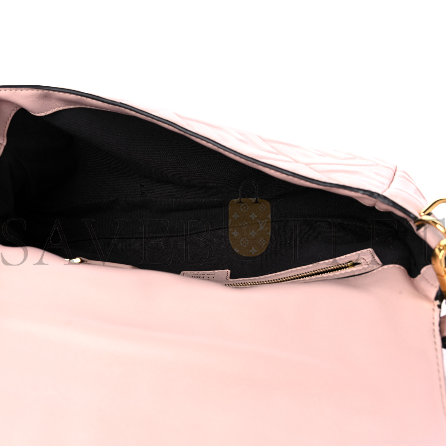 FENDI NAPPA FF 1974 EMBOSSED BAGUETTE ROSA QUARZO (27*15*6cm)