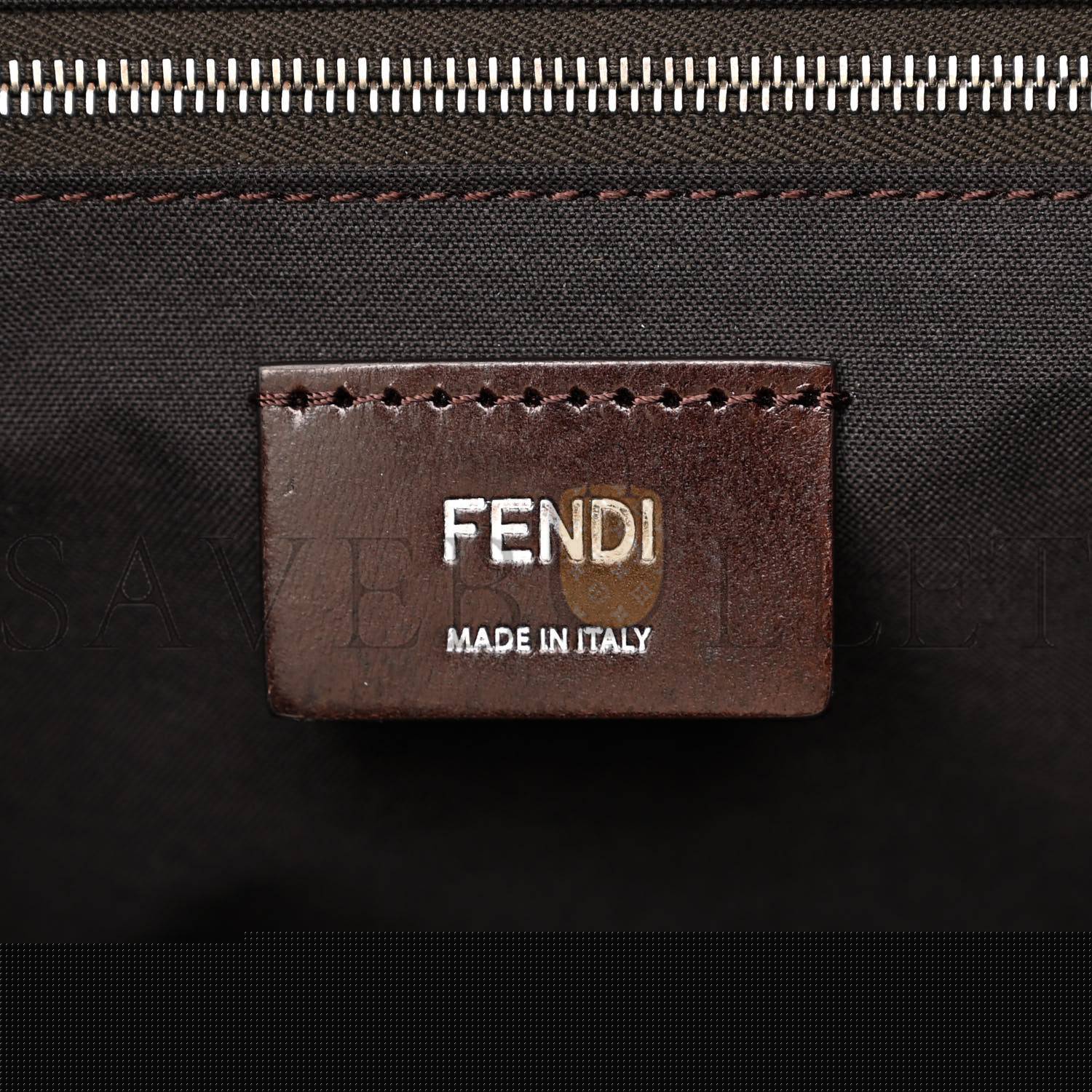 FENDI RECYCLED FABRIC JACQUARD VITELLO ASTRO FF 1974 LARGE FENDI STRIKE BACKPACK TOBACCO MORO EBANO (46*34*15cm)