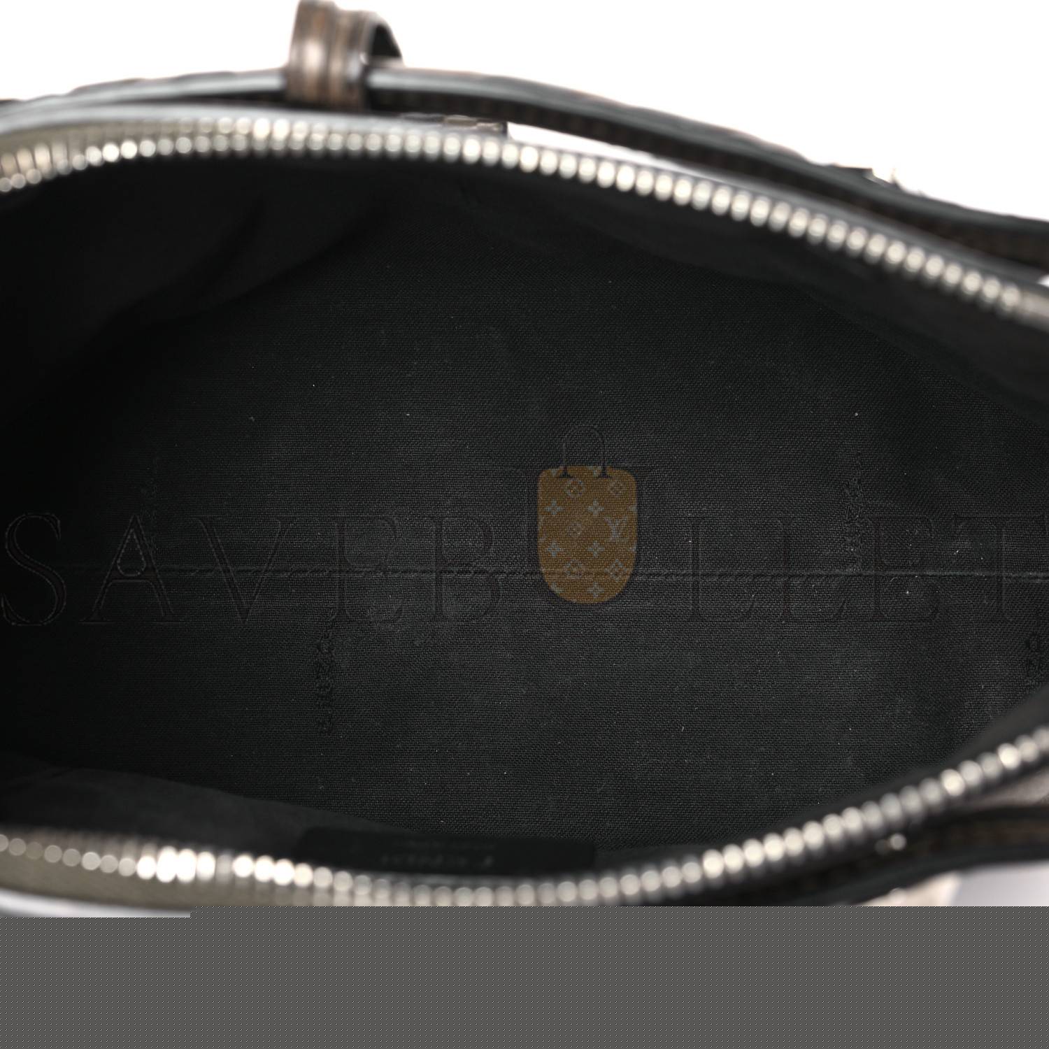 FENDI VITELLO DOLCE BI-COLOR FF 1974 EMBOSSED MINI BY THE WAY BOSTON BAG MAYA BLACK (22*14*10cm)
