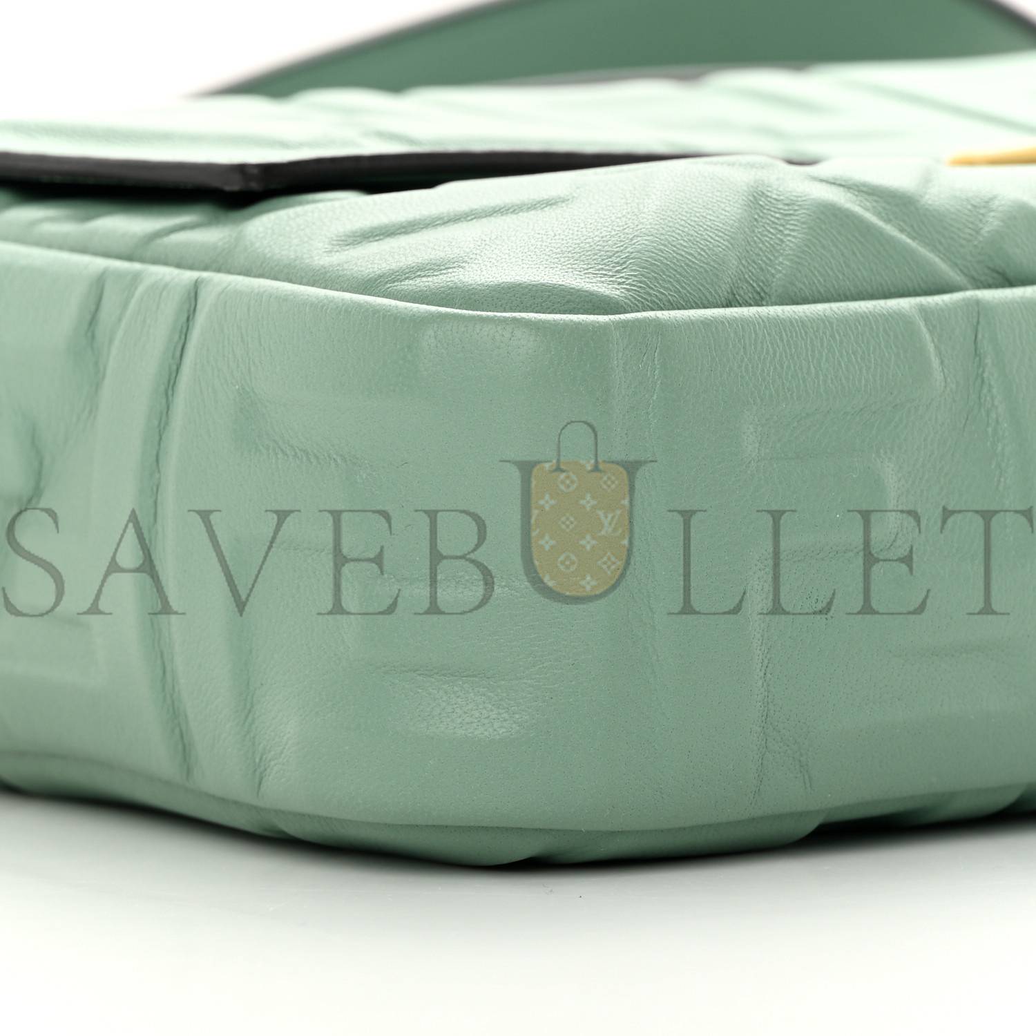 FENDI NAPPA FF 1974 EMBOSSED BAGUETTE MENTA (27*15*6cm)