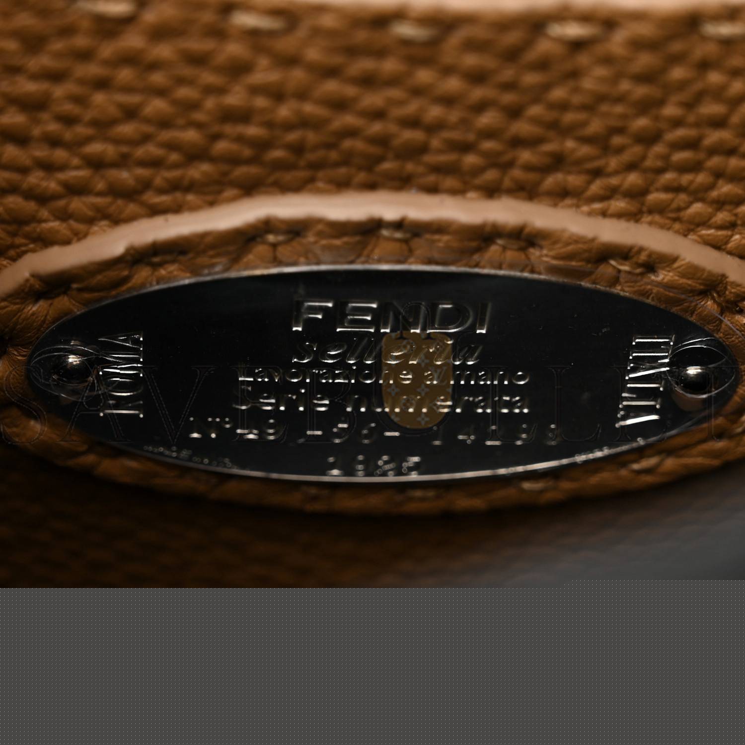 FENDI CUOIO ROMANO SELLERIA SMALL PEEKABOO I SEE U SATCHEL BLACK CAMEL SUNFLOWER (27*20*11cm)