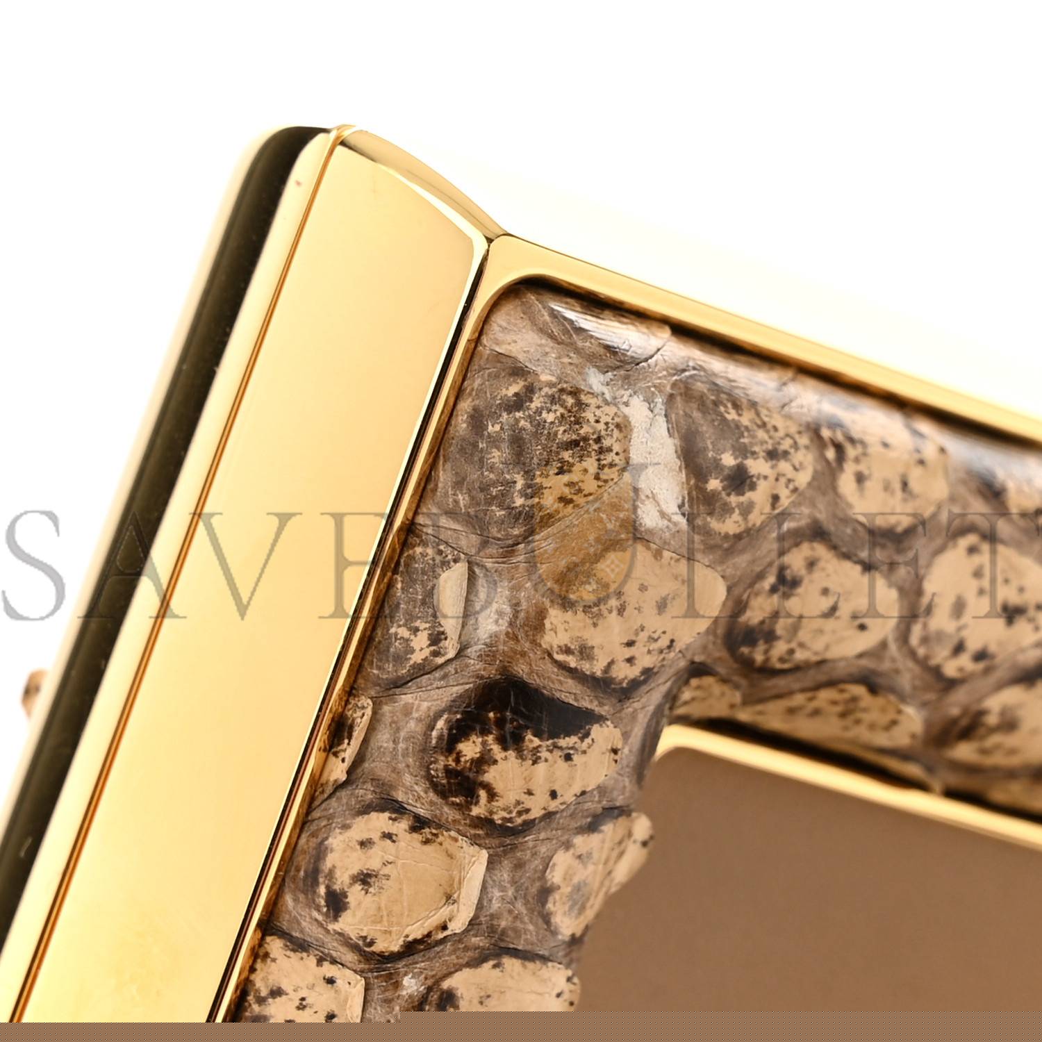 FENDI SHINY NAPPA SNAKESKIN SMALL FENDI FIRST SAND MAKE UP (26*18*9.5cm)
