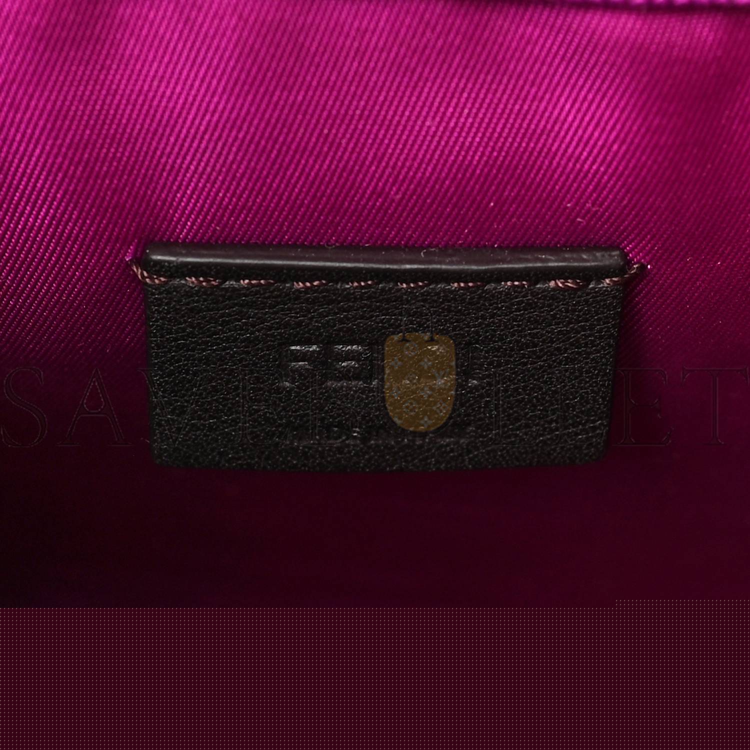 FENDI TECHNICAL FABRIC VITELLO CEYLON PLEXIGLASS FF MINI FENDI SUNSHINE SHOPPER TOTE BOUGANVILLE (18*13*6cm)