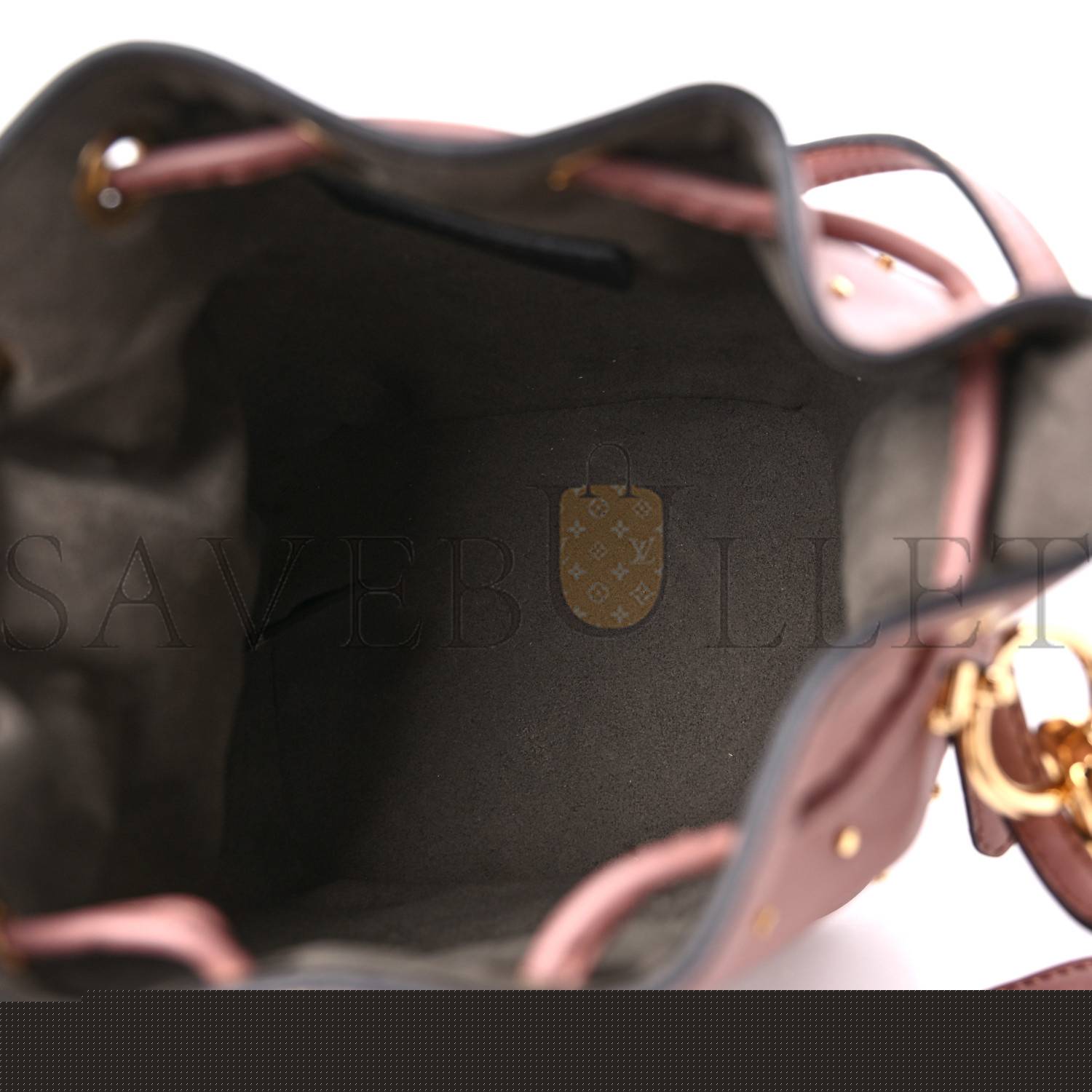 FENDI VITELLO LIBERTY F IS FENDI STUDDED MINI MON TRESOR BUCKET BAG ENGLISH ROSE (18*12*10cm)