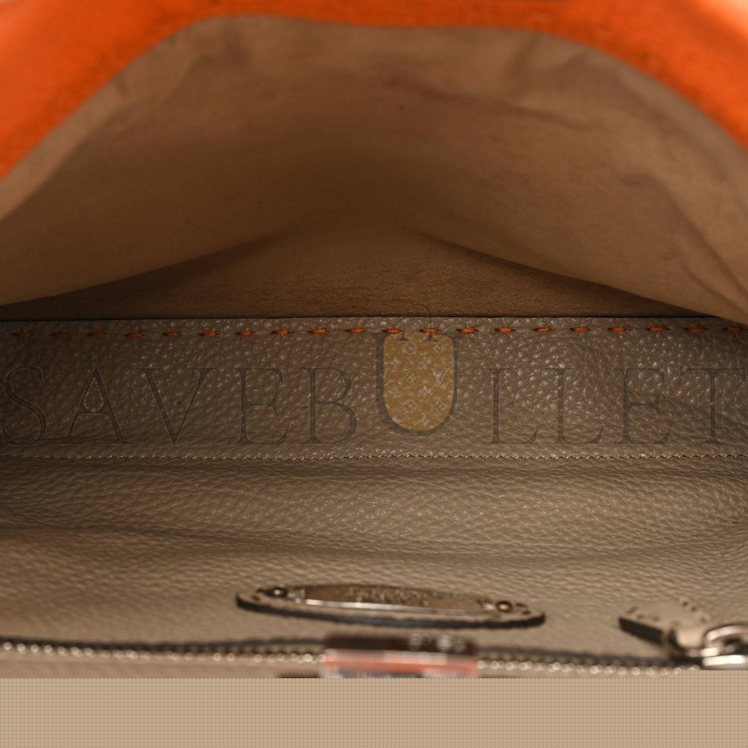 FENDI CUOIO ROMANO SELLERIA BI-COLOR MEDIUM PEEKABOO ICONIC SATCHEL ORANGE STONE (34*26*13cm)