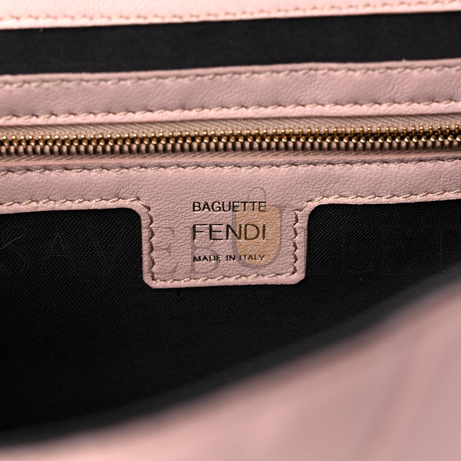 FENDI NAPPA FF 1974 EMBOSSED BAGUETTE ROSA QUARZO (27*15*6cm)
