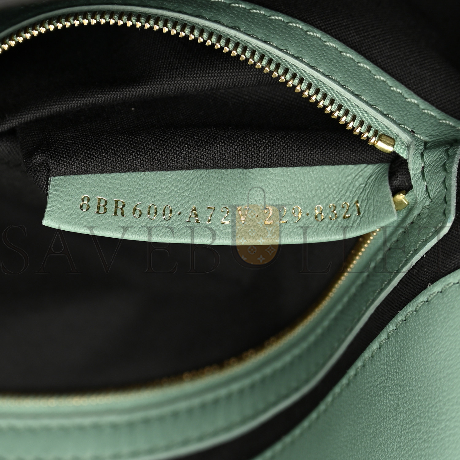 FENDI NAPPA FF 1974 EMBOSSED BAGUETTE MENTA (27*15*6cm)