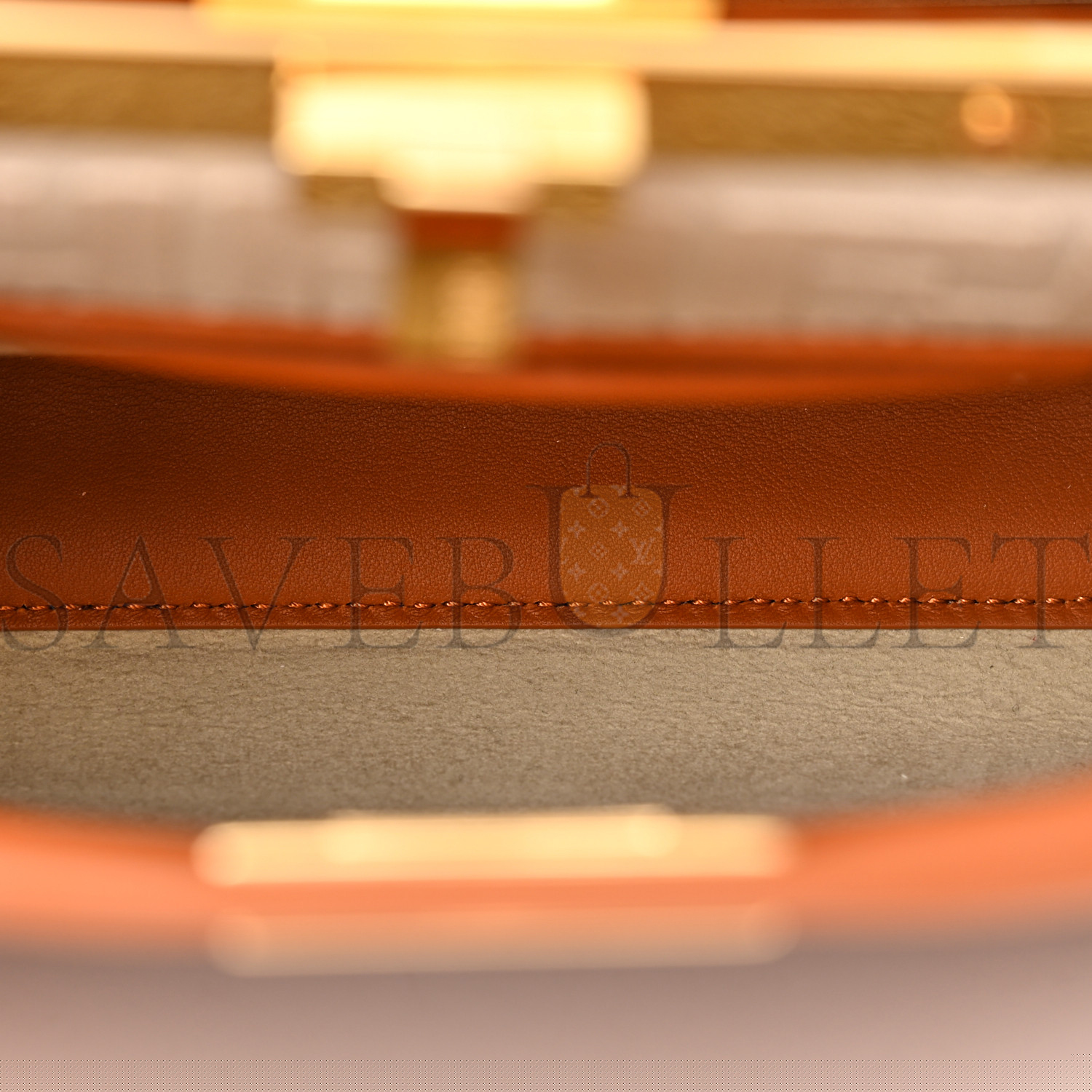 FENDI VITELLO SETA CANVAS FF EMBROIDERED MINI PEEKABOO ICONIC SATCHEL BRANDY GREZZO (23*18*11cm)