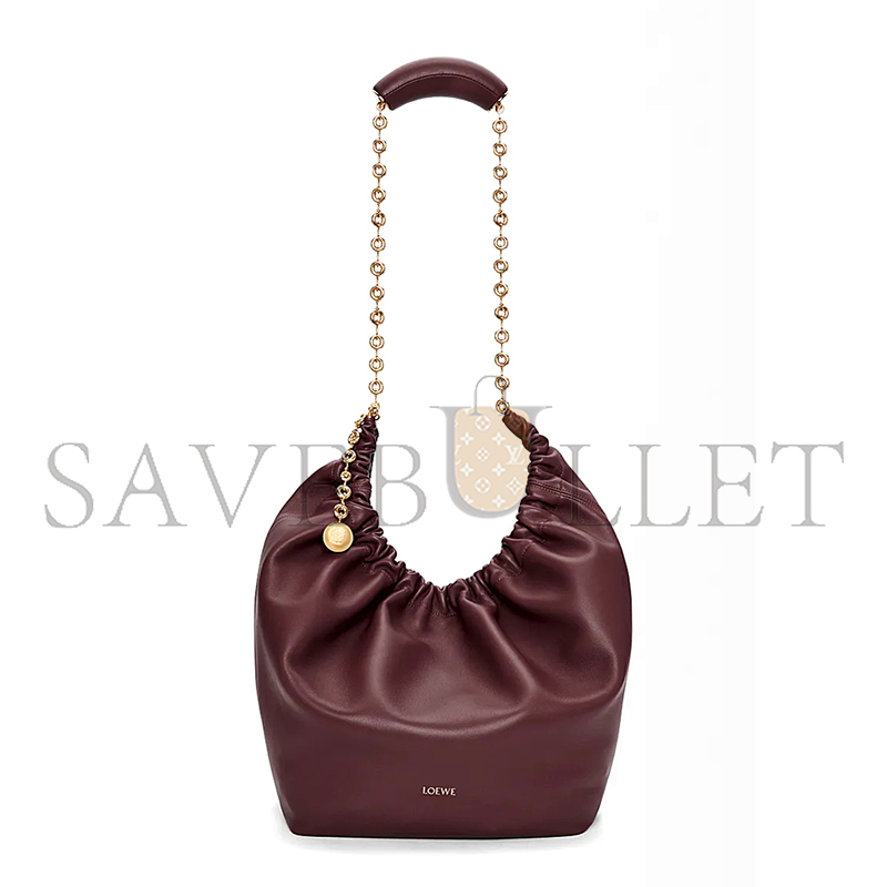 LOEWE MEDIUM SOFT NAPPA SHEEP LEATHER SQUEEZE BAG A914Q37X01 (34*33*13.5cm)