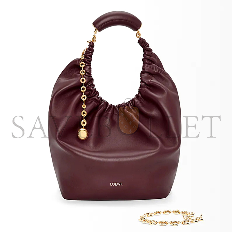 LOEWE MEDIUM SOFT NAPPA SHEEP LEATHER SQUEEZE BAG A914Q37X01 (34*33*13.5cm)