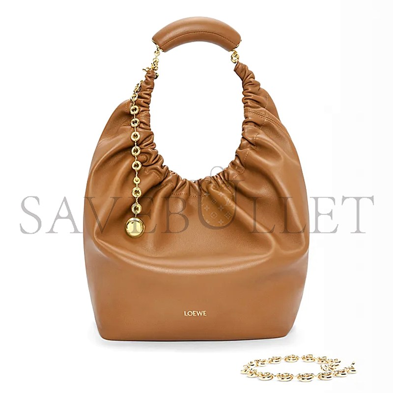 LOEWE MEDIUM SOFT NAPPA SHEEP LEATHER SQUEEZE BAG A914Q37X01-01(34*33*13.5cm)