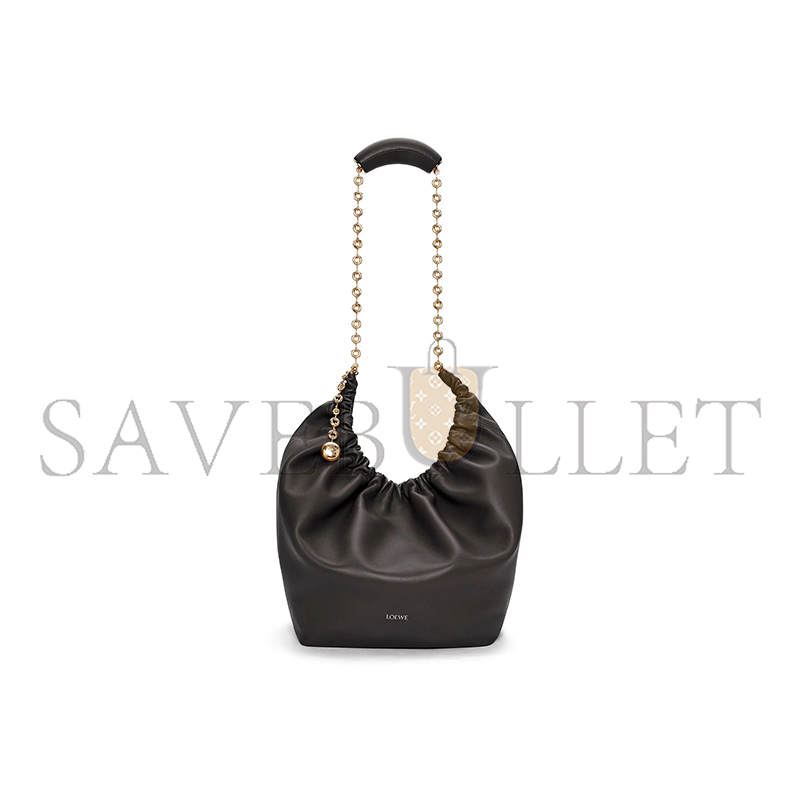 LOEWE MEDIUM SOFT NAPPA SHEEP LEATHER SQUEEZE BAG A914Q37X01-1100 (34*33*13.5cm)