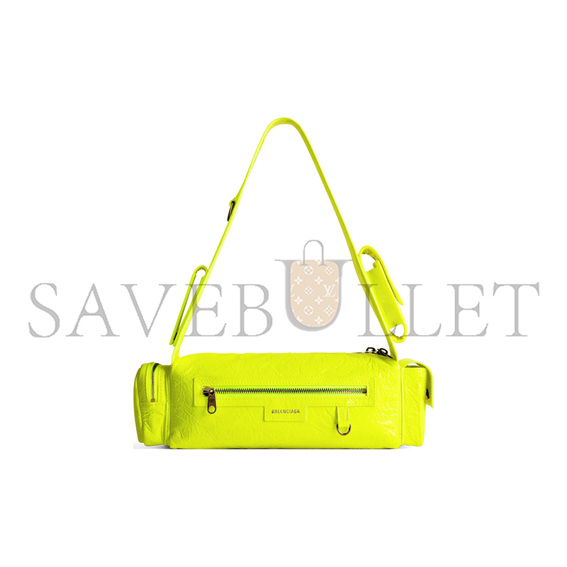 BALENCIAGA SUPERBUSY SLING BAG XS IN FLUORESCENT YELLOW 762516210CA7206 (32*12*10cm)
