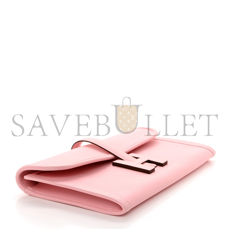 HERMES SWIFT JIGE ELAN 29 CLUTCH ROSE SAKURA 1475811 (29*15*3cm)