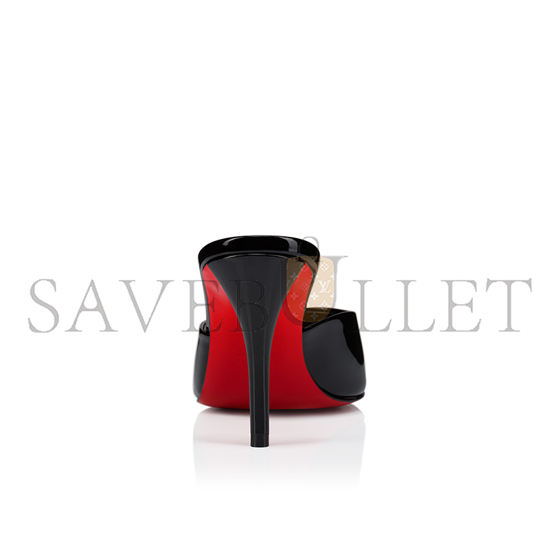 CHRISTIAN LOUBOUTIN MISS Z MULE 80 MM MULES PATENT CALF LEATHER BLACK WOMEN 1250997B439