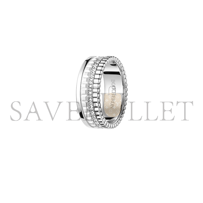 BOUCHERON QUATRE DOUBLE WHITE EDITION SMALL RING JRG03277