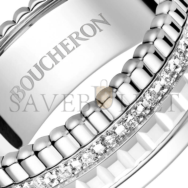 BOUCHERON QUATRE DOUBLE WHITE EDITION SMALL RING JRG03277
